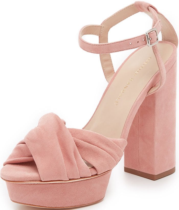 Pink Suede Loeffler Randall "Arbella" Sandals