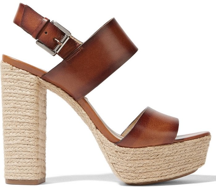 Michael Kors Collection Summer Leather Jute Sandal