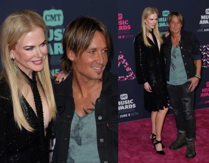 Nicole Kidman and husband Keith Urban get cozy on the pink carpet at the CMT Music Awards