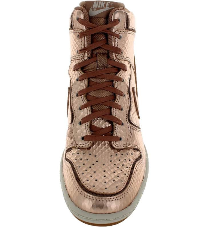 Bronze Metallic Nike "Dunk Sky Hi" Sneakers