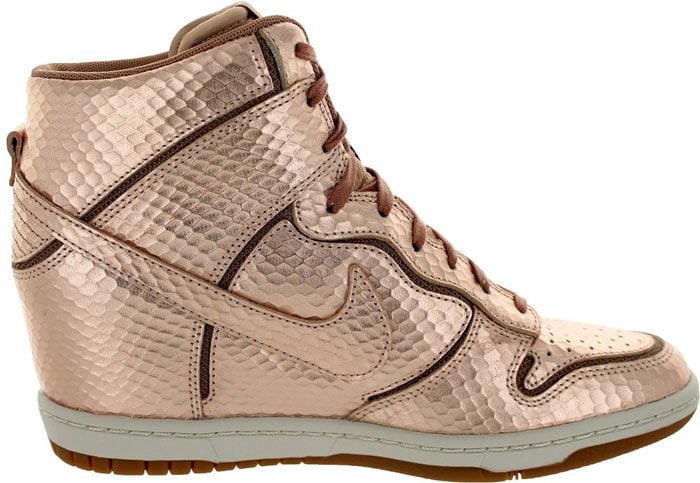 Metallic Nike "Dunk Sky Hi" Sneakers