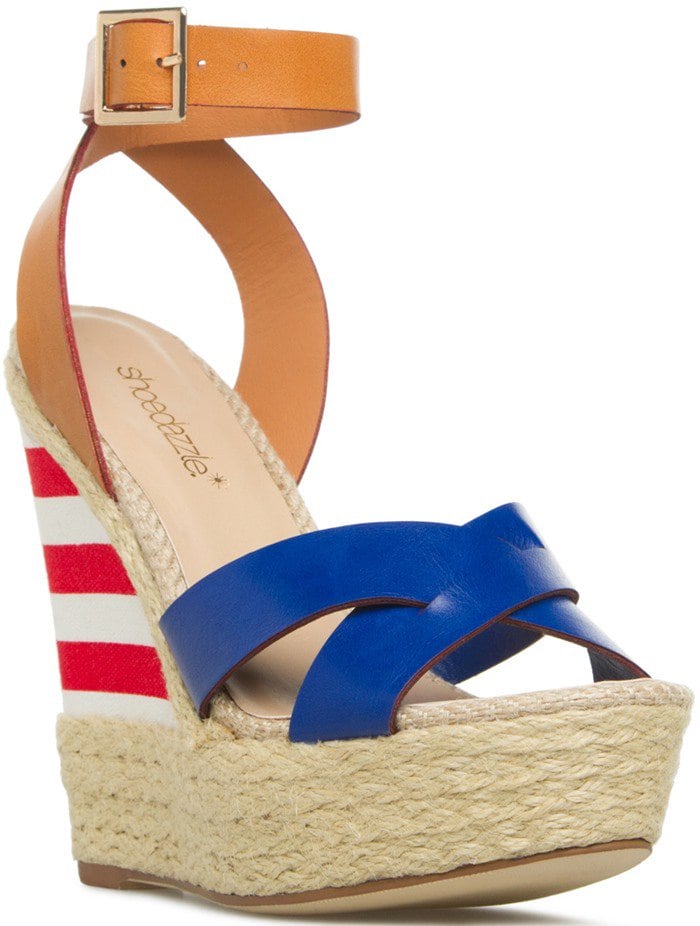 Patriotic 'Frances' Rope Platform Wedges