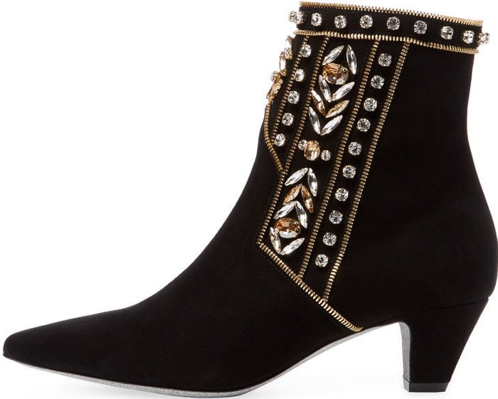 Black René Caovilla Beaded Boots