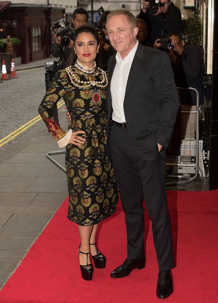 Salma Hayek with husband Francois-Henri Pinault at the screening of "Tale of Tales"