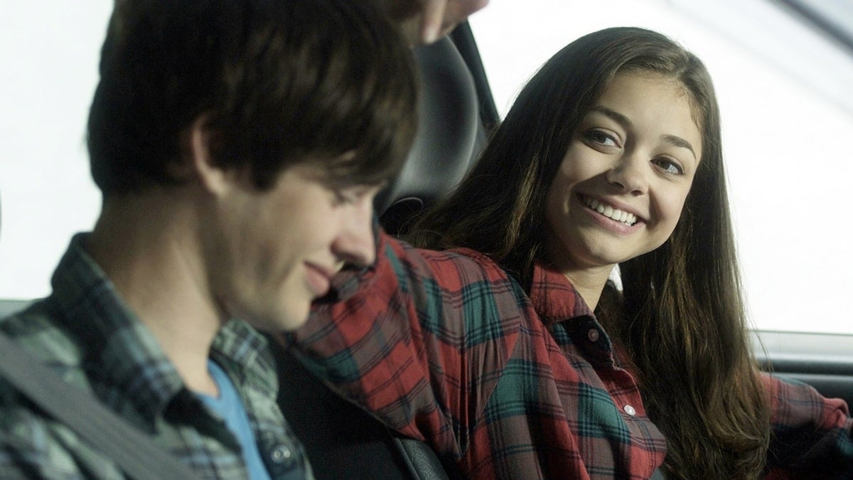 Sarah Hyland as Tracey and Matt Prokop as J.T. in the 2011 American comedy-drama film Conception
