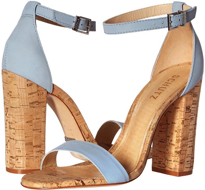 Schutz Enida Leather Cork Dress Sandal