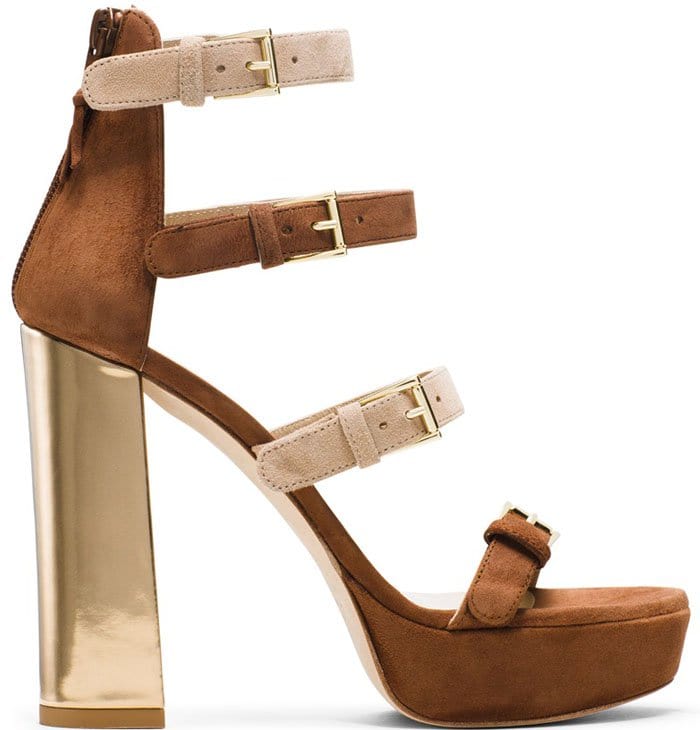 Stuart Weitzman Fourbucks Saddle Suede Sandals