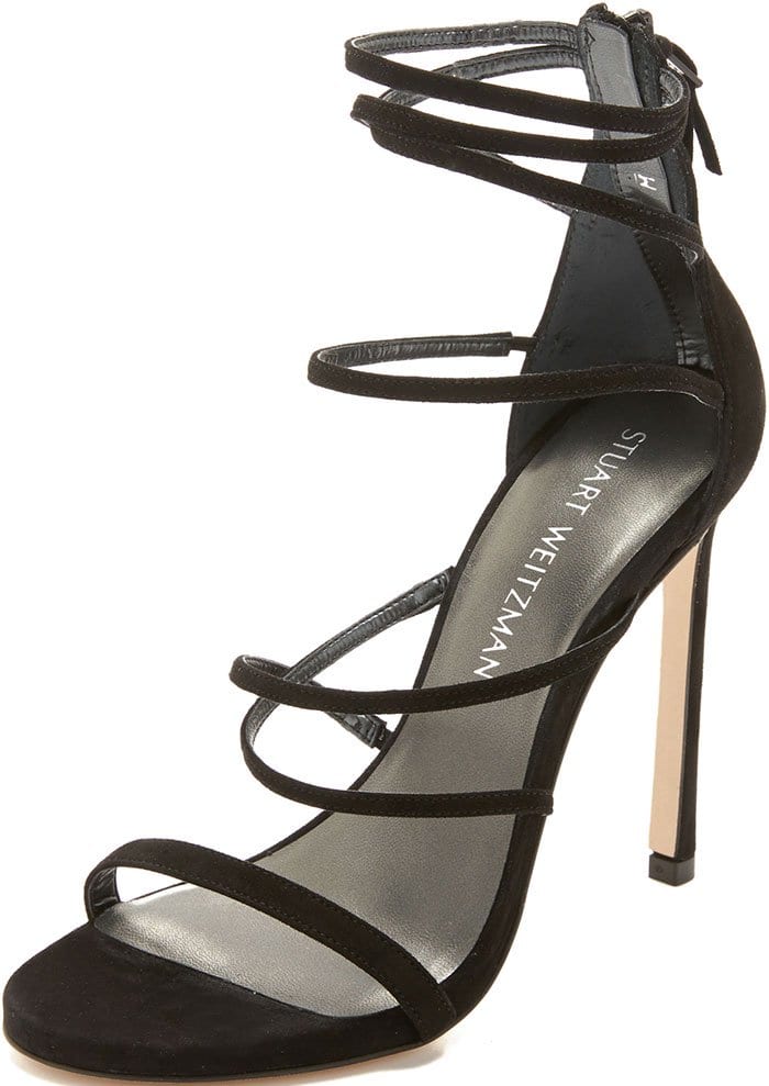 Stuart Weitzman Myex Sandal Black-Suede