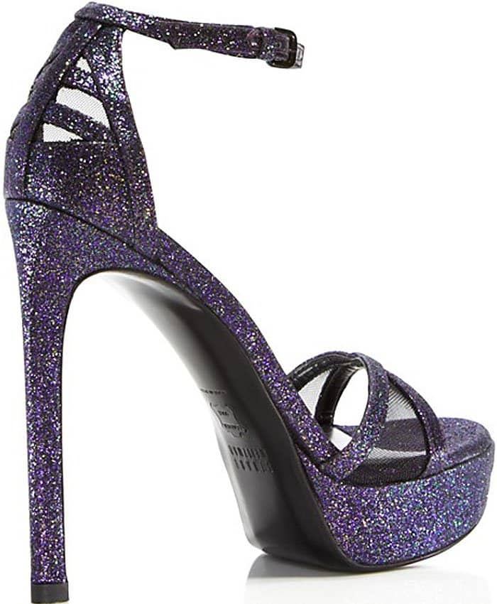 Stuart Weitzman Tizyou Glitter Ankle Strap Sandals