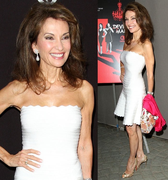 Susan Lucci shows off her statement earrings at the "Devious Maids" season premiere held in L.A.