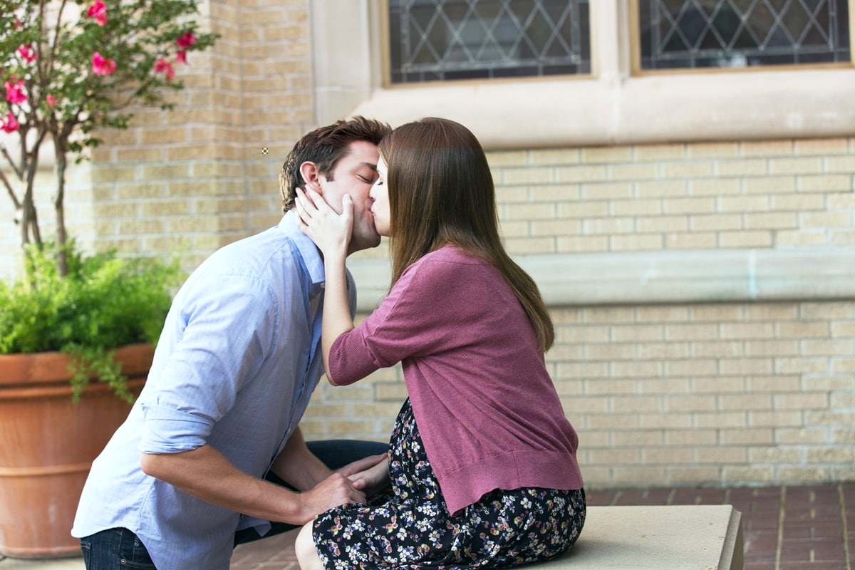 John Krasinski played John Hollar, a graphic designer who returns to his hometown after his mother is diagnosed with a brain tumor, while Anna Kendrick played his girlfriend Rebecca