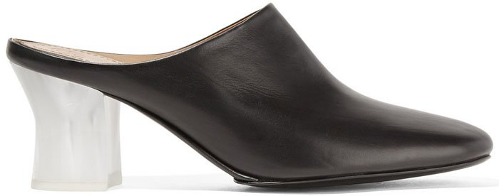 Black The Row "Adela" Leather Mules