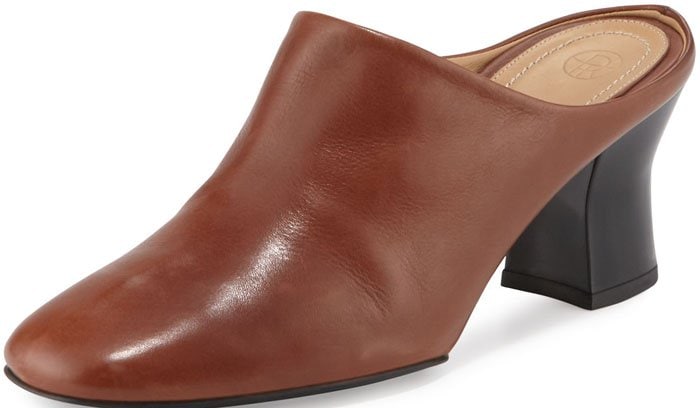 Brown The Row "Adela" Leather Mules