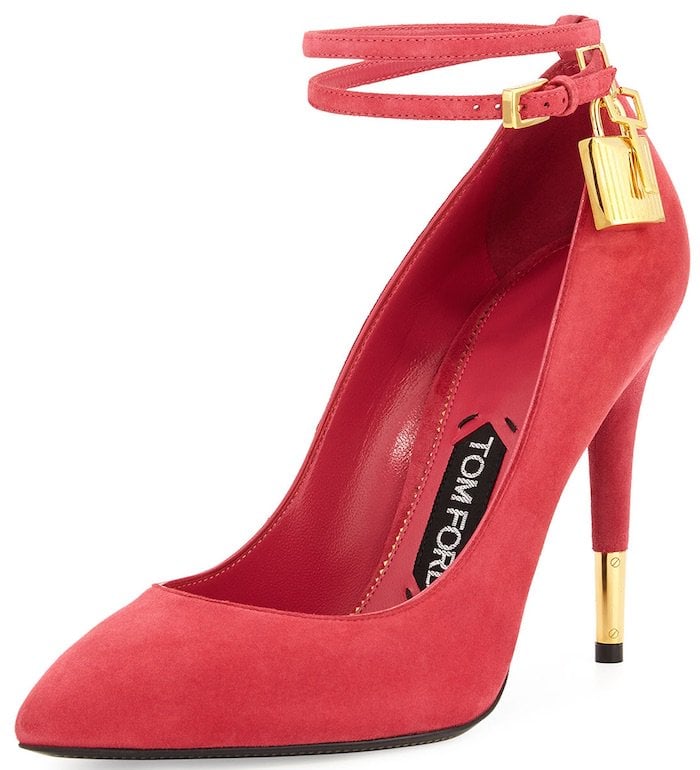 Tom Ford Padlock Pumps red