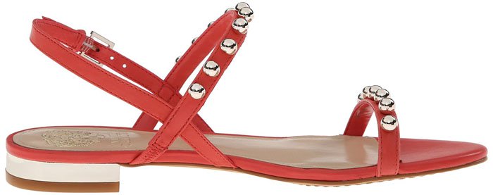 Vince Camuto Hopper Orange Round Stud Embellished Flat Sandal