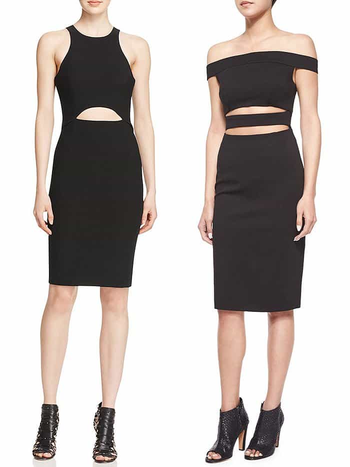 Likely "Pentz" Cutout Dress and Nicholas Off-The-Shoulder Cutout Dress