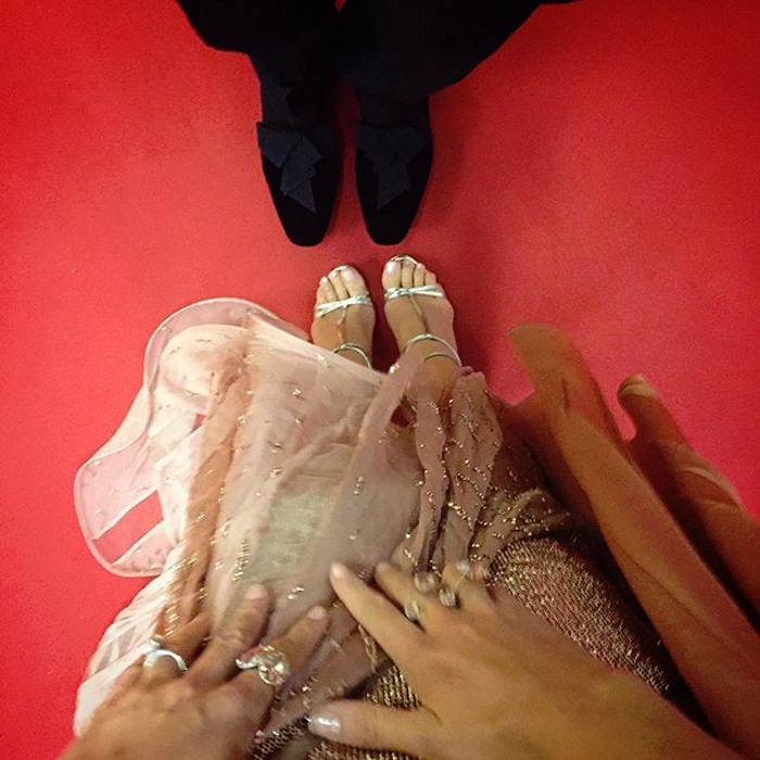 We got a glimpse of her Christian Louboutin Benedetta sandals