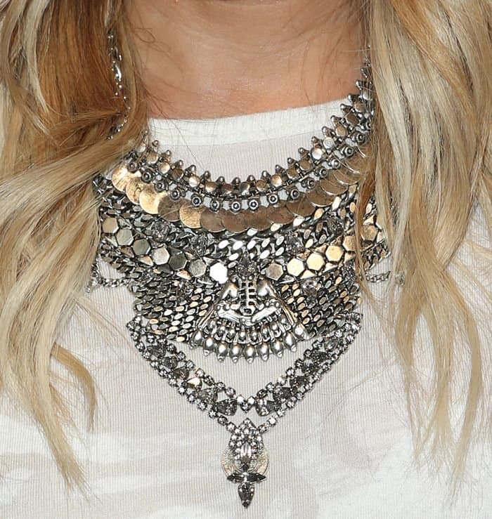 Ashley Tisdale shows off her Dylanlex Sienna necklace