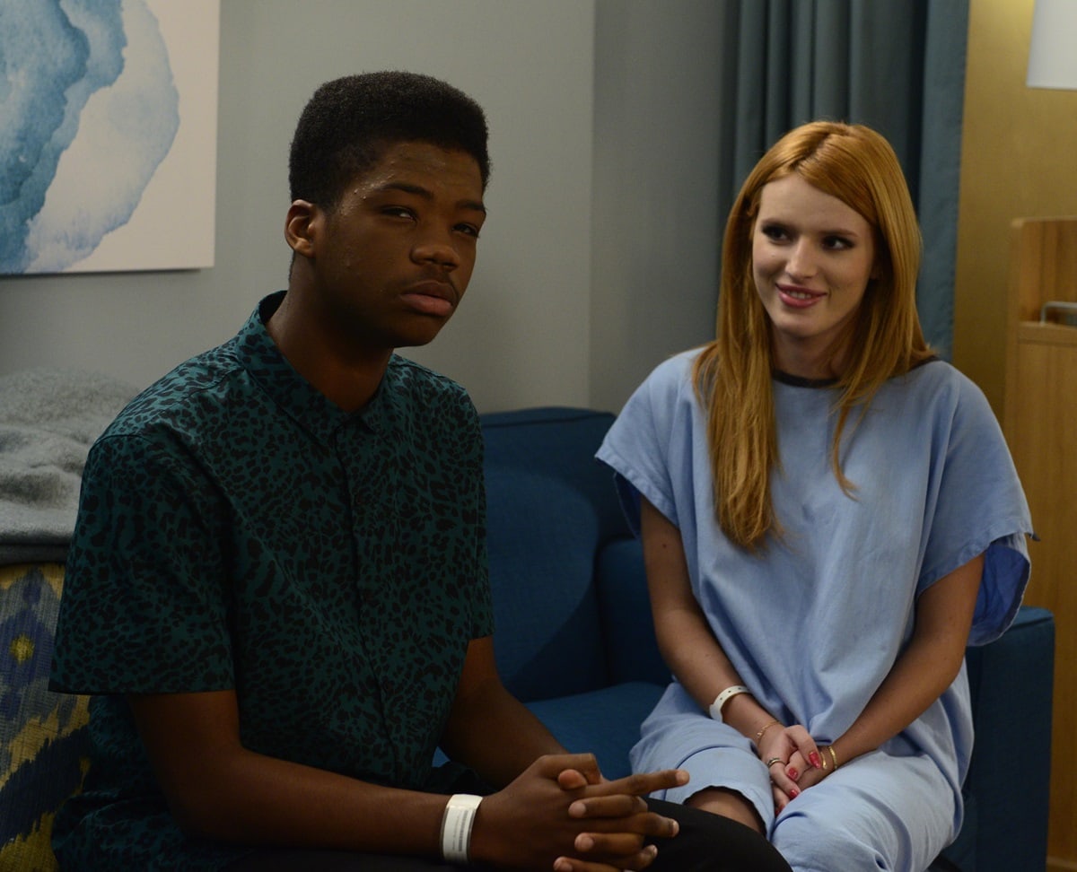 Astro as Dashiell "Dash" Hosney and Bella Thorne as Delaney Shaw in the American teen medical comedy-drama television series Red Band Society