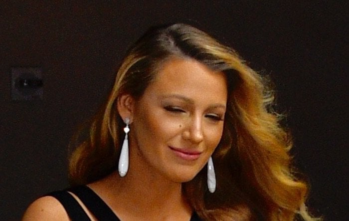 Blake Lively wears her hair down as she heads to an appearance on "The Tonight Show" with Jimmy Fallon