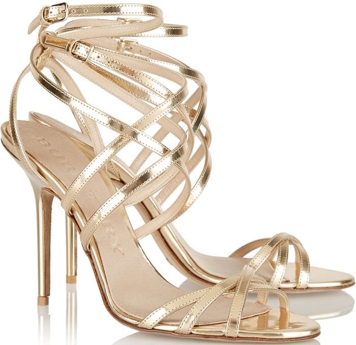 Burberry London Metallic Leather Sandals