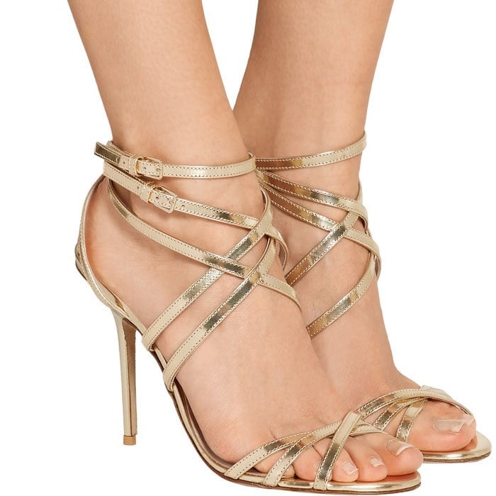 Burberry "London" Metallic Leather Sandals