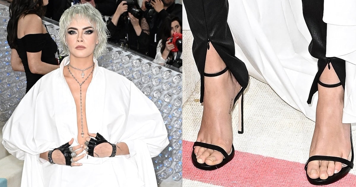 Cara Delevingne Pays Tribute to Karl Lagerfeld With Silvery Blue Shag