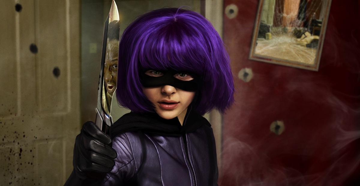 Chloë Grace Moretz portrays Mindy Macready, also known as Hit-Girl, in Matthew Vaughn's "Kick-Ass," and is depicted as a precocious young girl with a colorful vocabulary who utilized weapons such as knives, guns, and more to carry out her actions