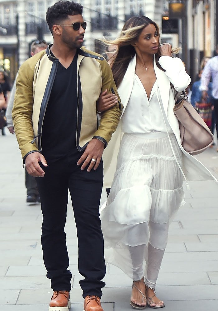 Russell Wilson and Ciara tour London following their recent wedding