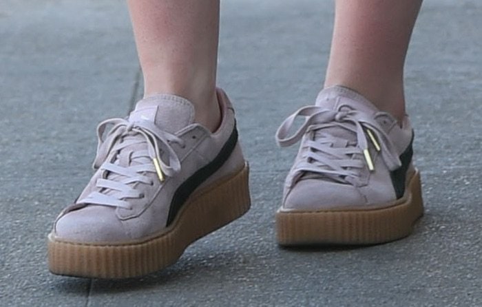 Elle Fanning shops in a pair of Puma by Rihanna creepers