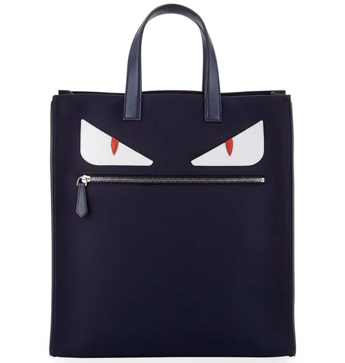 Fendi Monster Creature Tote Bag in Blue