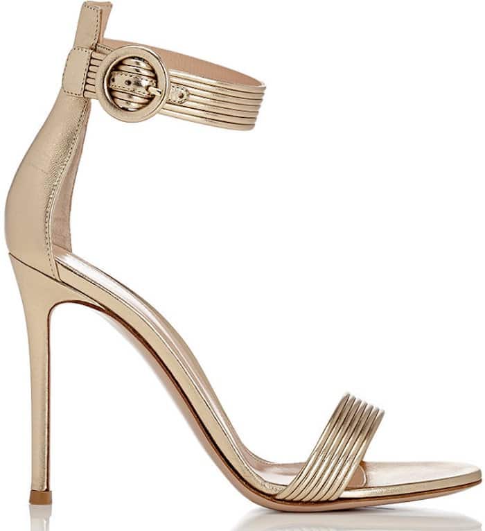 Gold Metallic Gianvito Rossi “Baiadera” Sandals