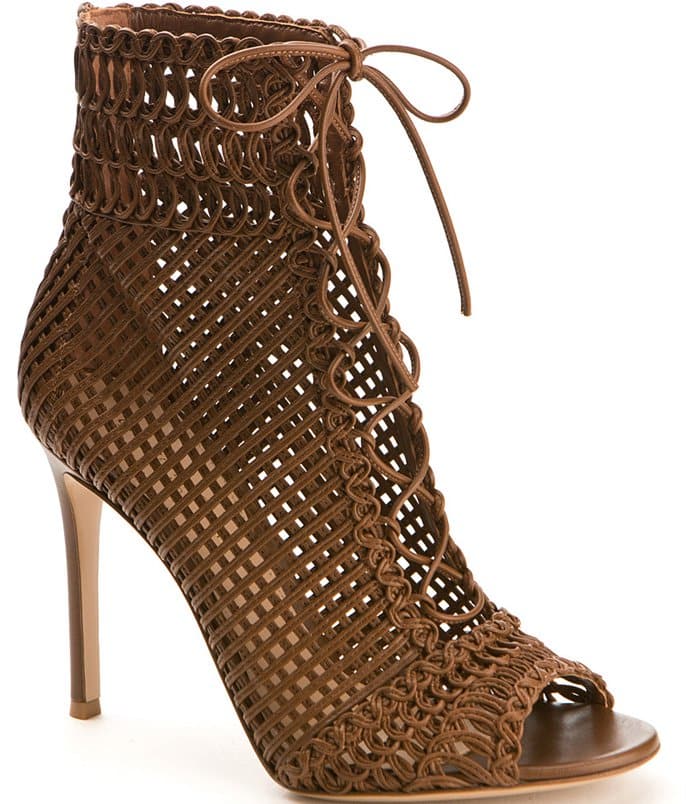 Brown Gianvito Rossi "Marnie" Ankle Boots