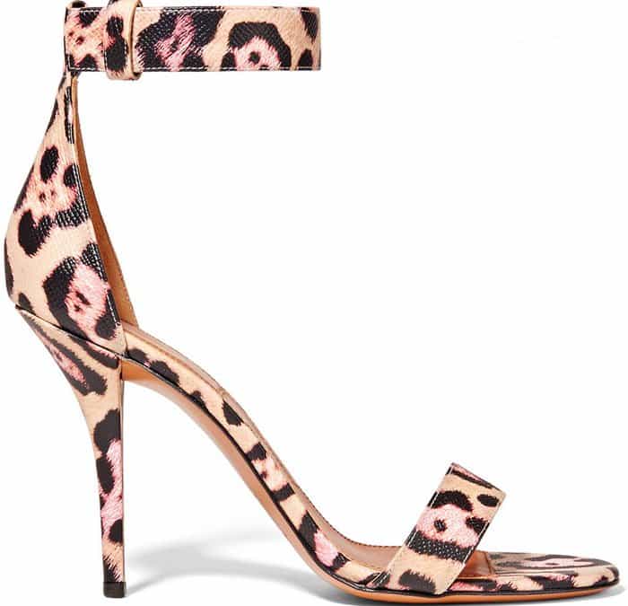 Leopard Givenchy "Retra" Leather Sandals