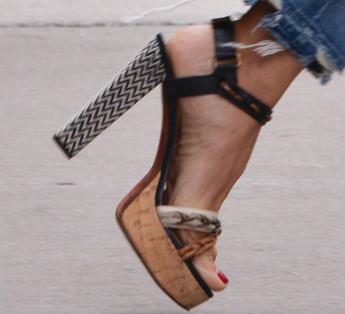 Heidi Klum's feet in 2013 Lanvin sandals