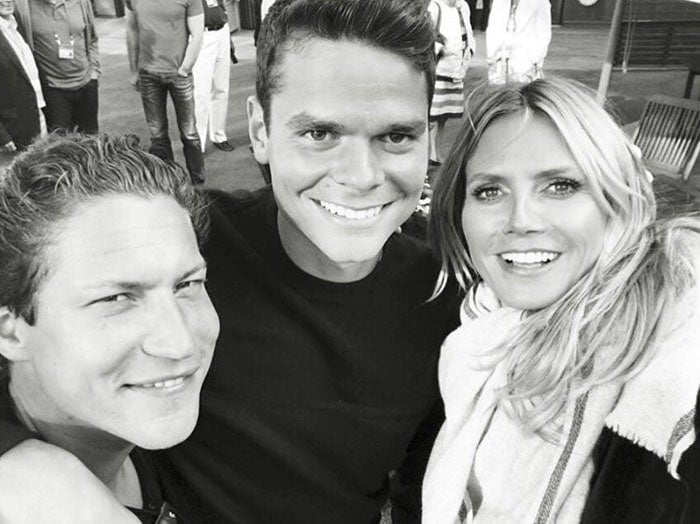 Heidi Klum uploads a photo showing her support for tennis player Milos Raonic