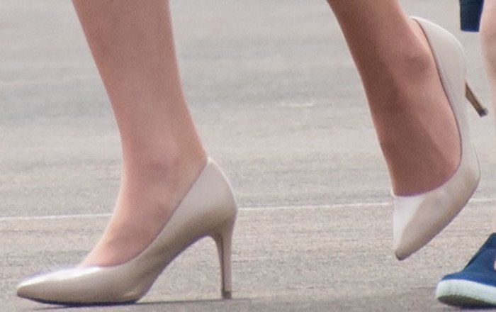 Kate Middleton's feet in sensible LK Bennett pumps