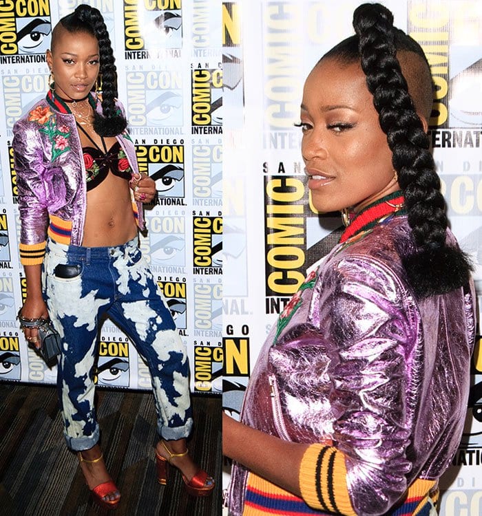Keke Palmer sports a single edgy braid in her hair at the Comic-Con International: San Diego event