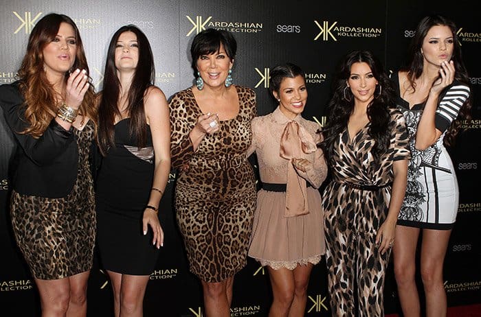 Kris Jenner and family at the Kardashian Kollection Launch Party in California on August 18, 2011