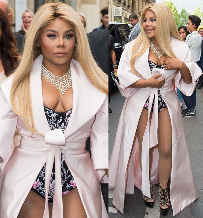 Kimberly Denise Jones, better known by her stage name Lil' Kim, at Ralph & Russo's show