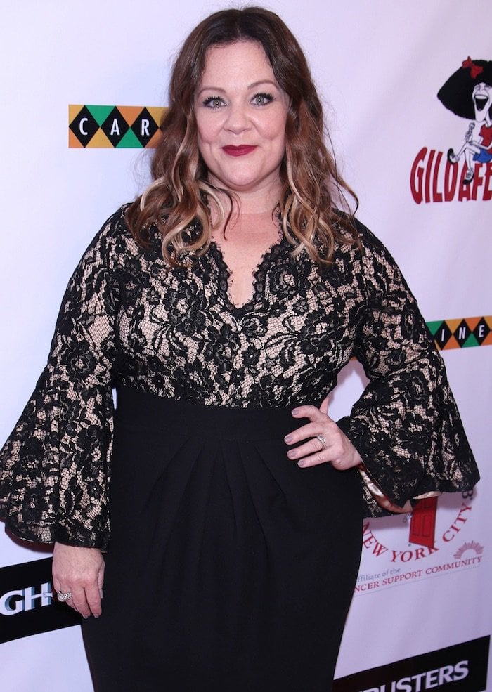 Melissa McCarthy accepts the Gilda Radner Award for Innovation in Comedy at Caroline's on Broadway in New York City