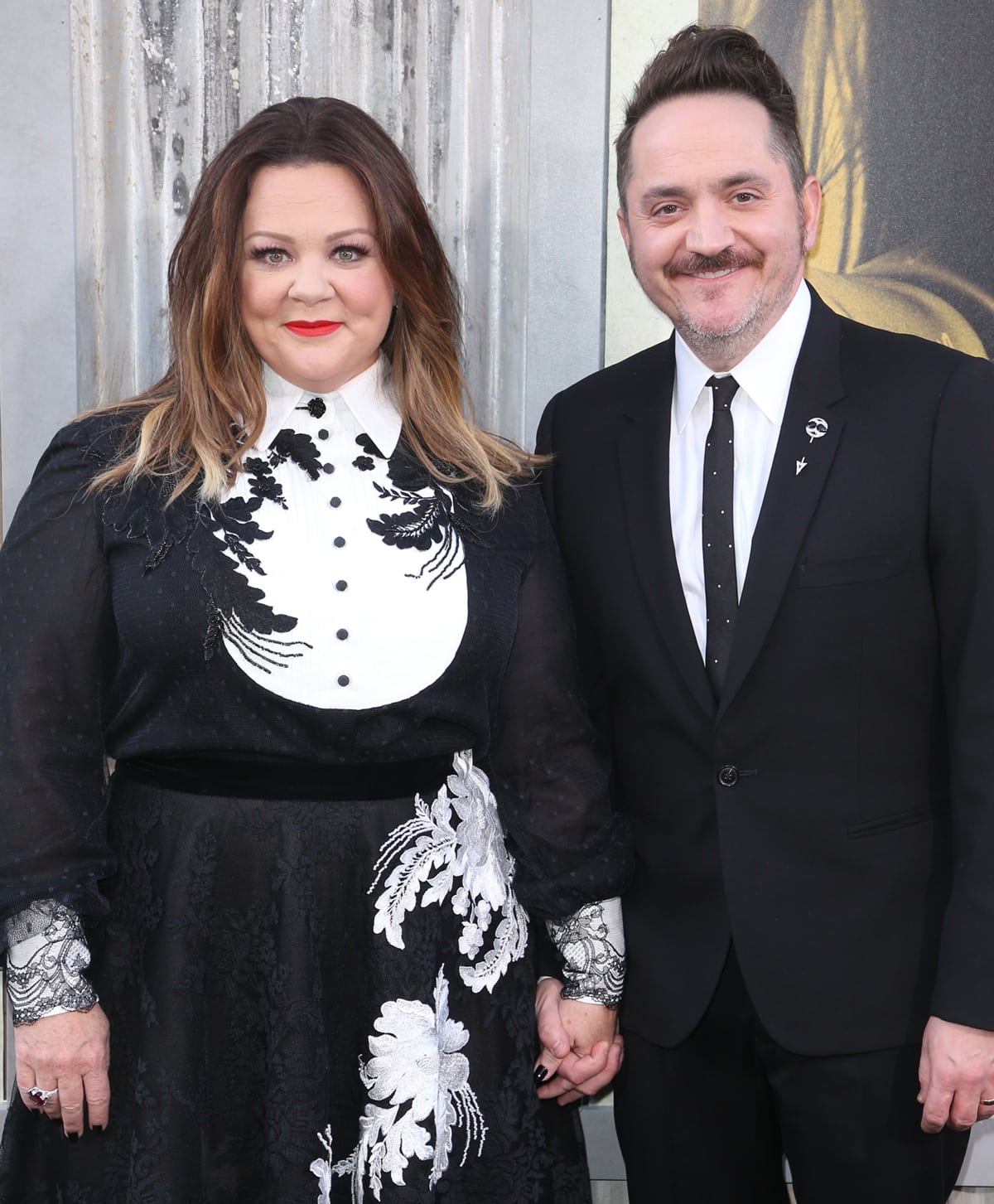 Melissa McCarthy and her husband Ben Falcone at the premiere of The Kitchen