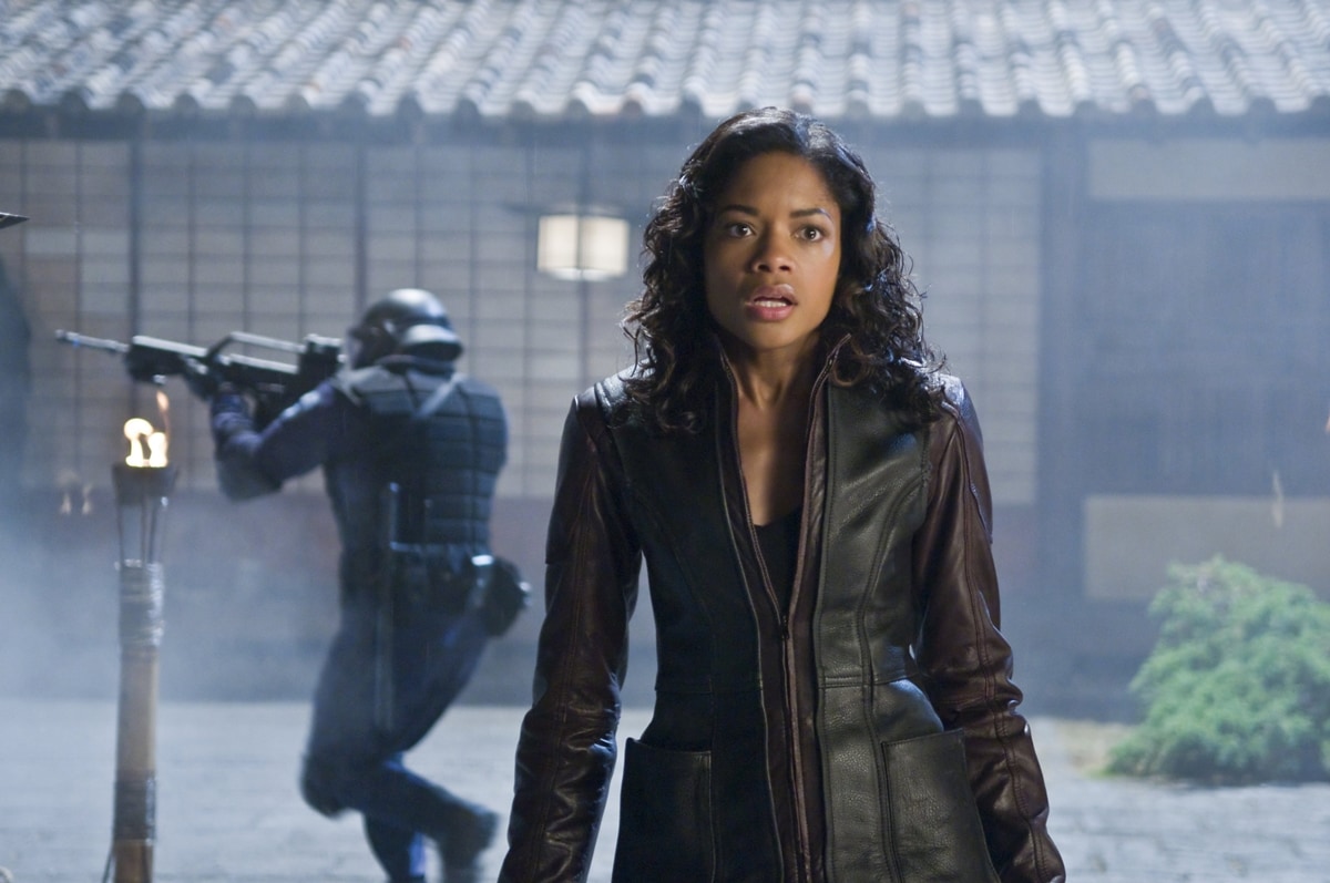 In "Ninja Assassin," Naomie Harris portrays Mika Coretti, a forensics researcher who becomes obsessed with ninjas after discovering evidence that proves their existence