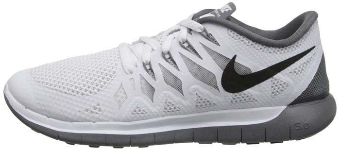 White Nike "Free 5.0" Running Sneakers