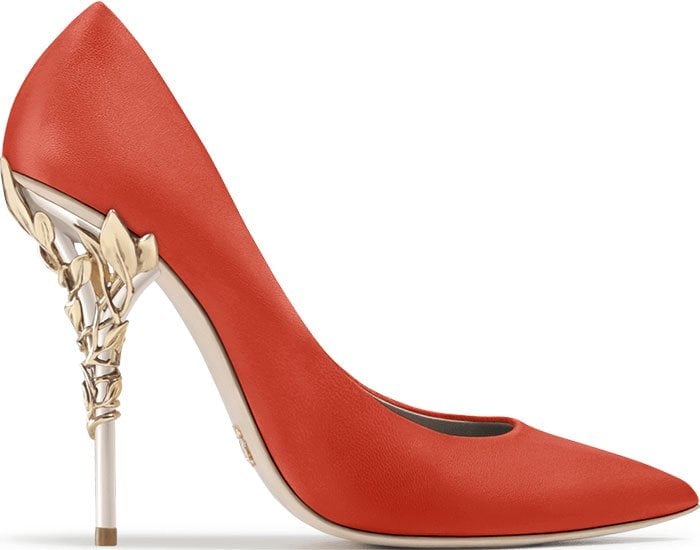 Ralph & Russo Eden pumps coral leather