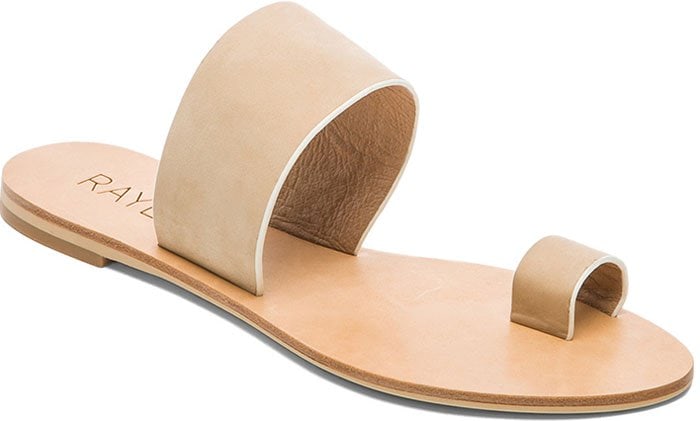 RAYE Sara Sandal in Nude & White