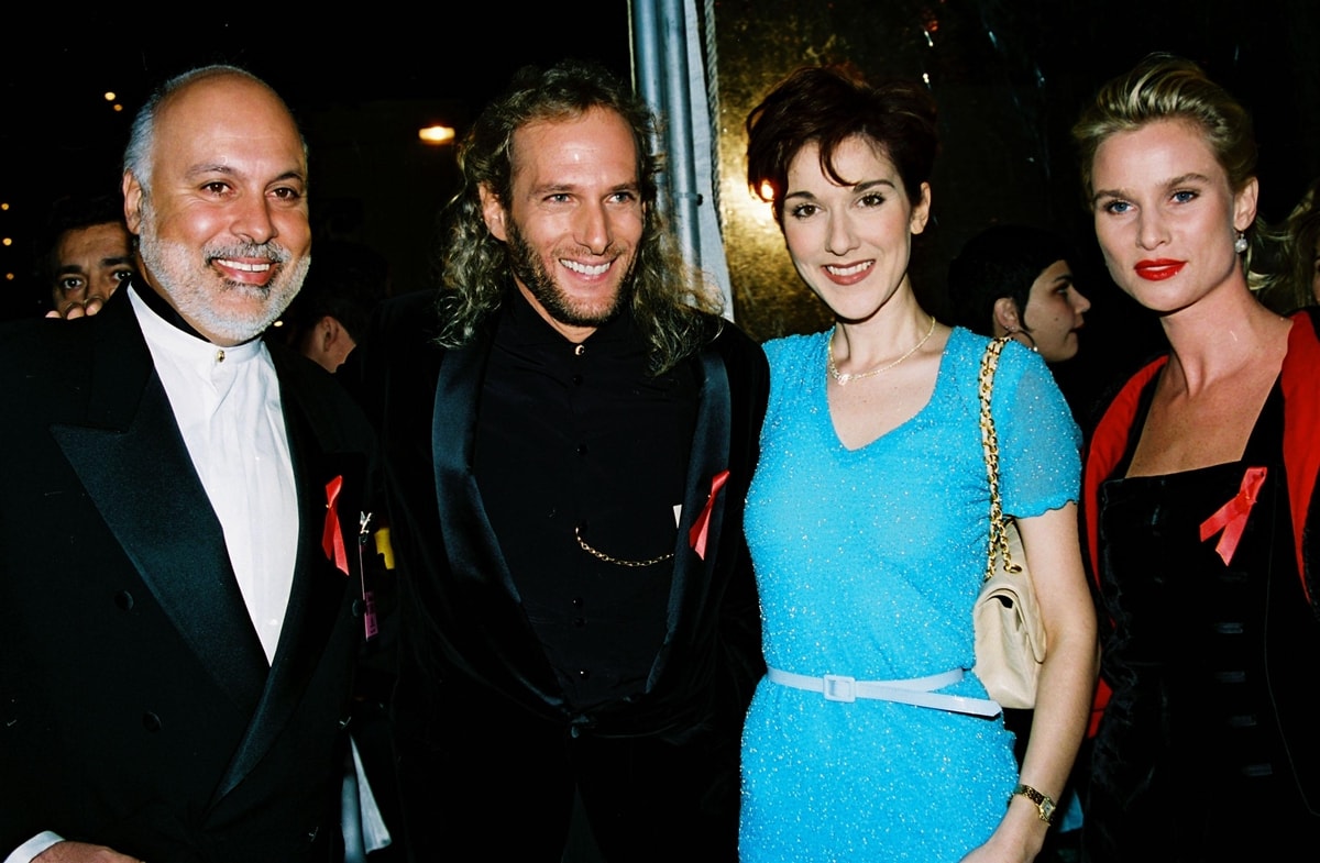 René Angélil, Michael Bolton, Celine Dion, and Nicollette Sheridan at the 22nd Annual American Music Awards