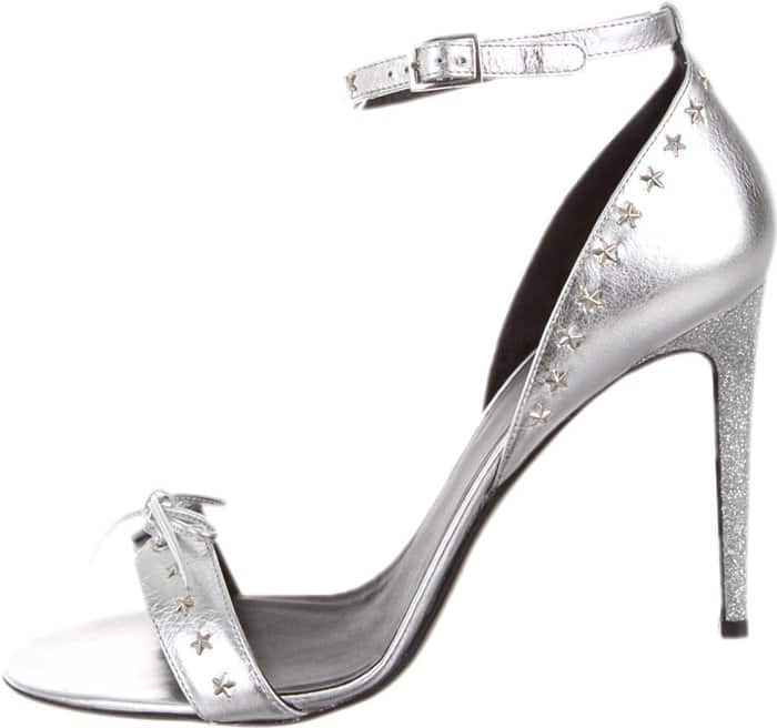 Silver Metallic Rodarte Metallic Star Stud Sandals