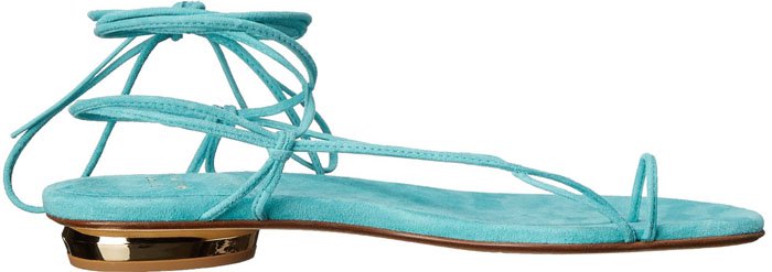 Stuart Weitzman Nieta Aqua Flat Sandal