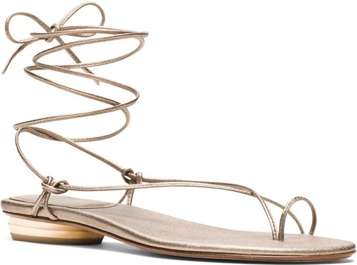 Stuart Weitzman Nieta Bronze Flat Sandal